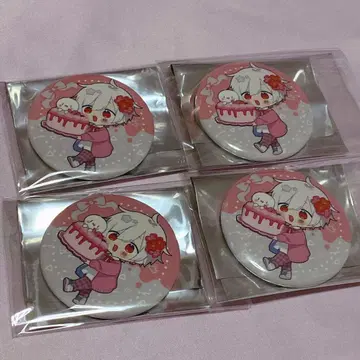 After the Rain 캔뱃지 마후마후 4개 세트 케이크