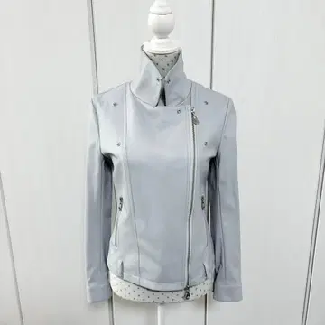 kayMe 라이트 그레이 라이더 자켓