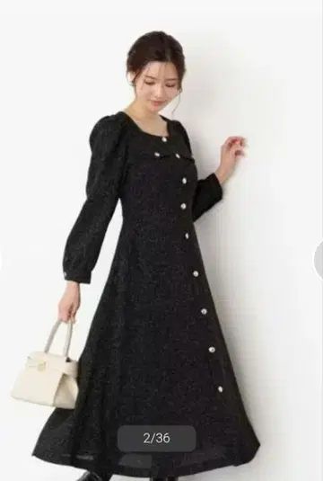 신상 프로포션 바디 드레싱 트위드 원피스 블랙 25AW