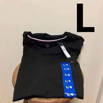 타미힐피거 블랙 원포인트 로고 티셔츠 자수 코스트코