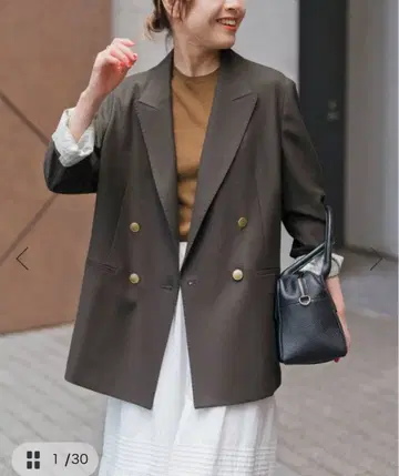 Spick and Span 울 블렌드 더블 브레스트 자켓 새상품