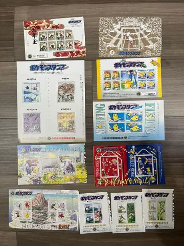 즉시 구매 가능 포켓몬 스탬프 피카츄 뮤우 11시트