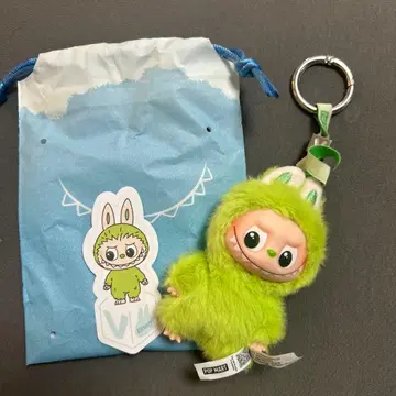 그린 컬러 봉제 인형 캐릭터 키링