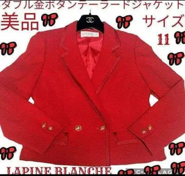 새상품급 라핀 블랑슈 LAPINE BLANCHE 자켓 골드 버튼 빨간색