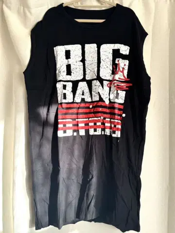 BIG BANG 슬리브리스 T셔츠 블랙