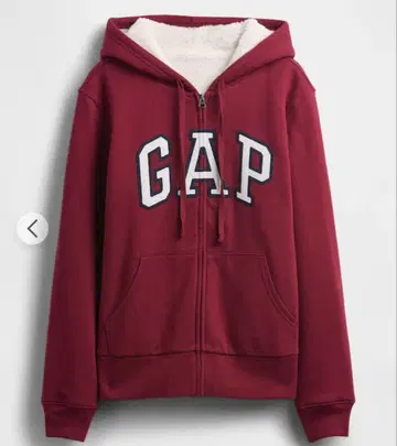 새상품 택 포함 GAP 보아 안감 후드티 XS 레드 딜리셔스 gap