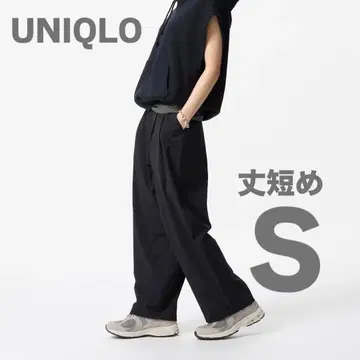 UNIQLO 울트라 스트레치 액티브 와이드 팬츠 기장 짧음