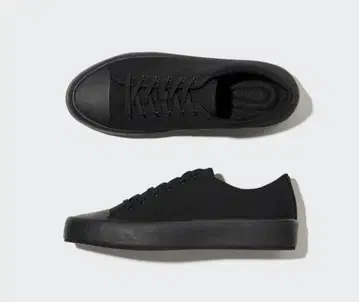 유니클로 코튼 캔버스 스니커즈 블랙 27.5cm