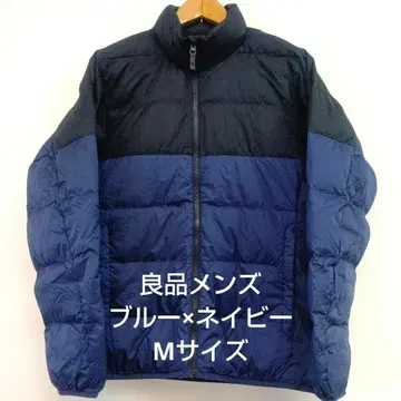 고품질 남성용 86 네이비 M 사이즈 울트라 라이트 다운 자켓 투톤 컬러