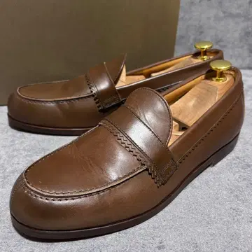 미사용 새상품 파드로네 코인 로퍼 박스 포함 천연 가죽 브라운 2039