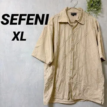 새상품급 SEFENI XL 반팔 셔츠 베이지 루즈핏 [1점 한정]
