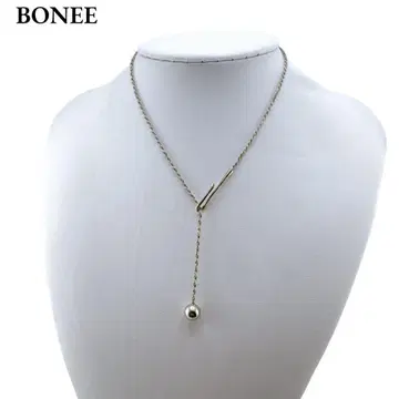 보니 BALL & HOOK 목걸이 체인 초커 Sv925