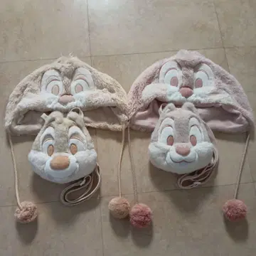 칩과 데일 캐릭터 팬캡 미니백 세트