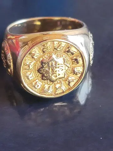 750 각인 골드링 십이지 디자인