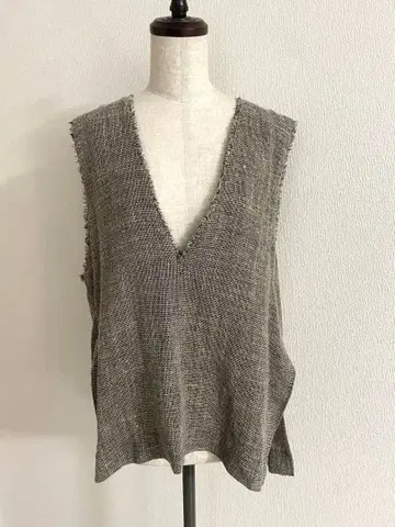 Spick & span 린넨 트위드 베스트