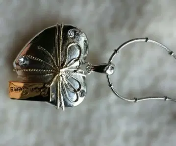 봉상스 하트 리본 목걸이 실버 골드