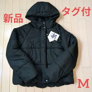 택 포함 미사용 후드 부착 충전솜 블루종 블랙 M 사이즈
