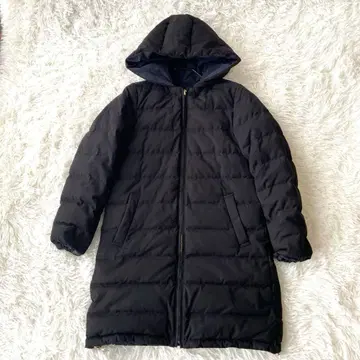 새상품급 UNITED ARROWS 퀼팅 다운 후드 블랙 네이비 리버서블