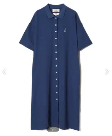 VAN 탑-사이더 네이비 반팔 폴로 원피스