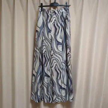 ayane 새상품급 마블 무늬 와이드 팬츠 블루