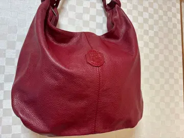 [컨디션 최상] 단테스카 원숄더백 이탈리아 가죽 레드 계열 대용량