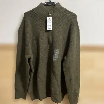 3XL UNIQLO 수플레 얀 하프 지퍼 스웨터