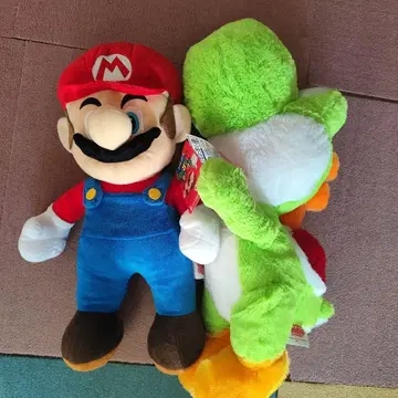 슈퍼 마리오 봉제 인형 세트 마리오 요시 특대형