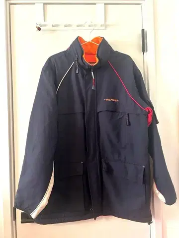 TOMMY HILFIGER 남성용 점퍼 네이비/오렌지