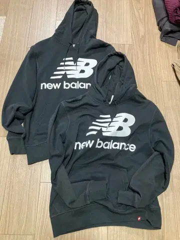 뉴발란스 블랙 후드티 사이즈 M, XS 2세트