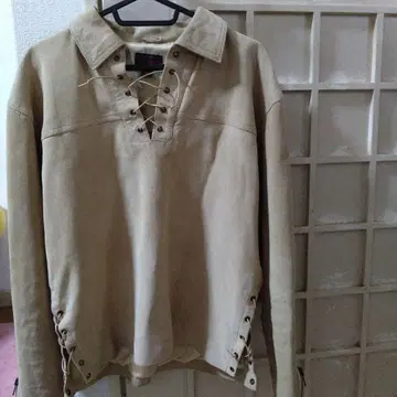 BALL OUT 베이지 레이스업 자켓