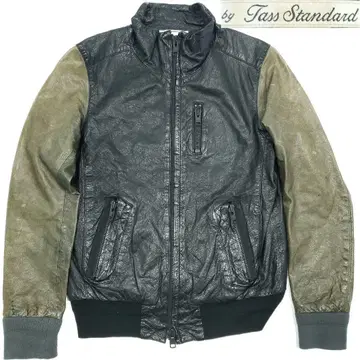 투톤 컬러 TassStandard 가죽 라이더 자켓 SJ1516