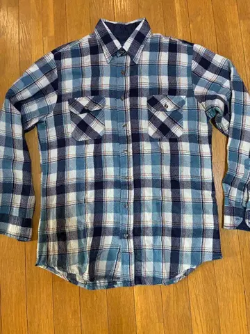 sears 80s 플란넬 셔츠 파랑