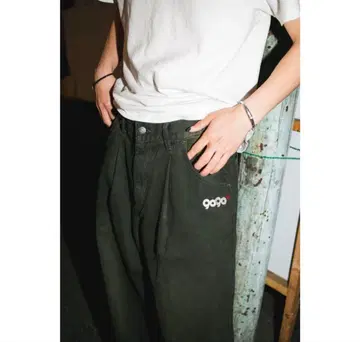 [ 완판템 ] 9090 배기 데님 블랙 L 사이즈