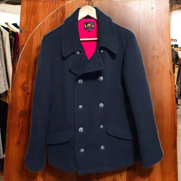 SKULL JEANS 레어 해골 버튼 울 P 코트