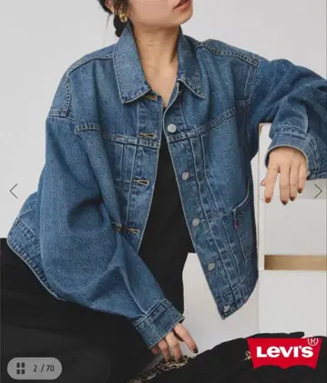 SLOBE 별주 BALLOON SLEEVE TRACKER 데님 자켓