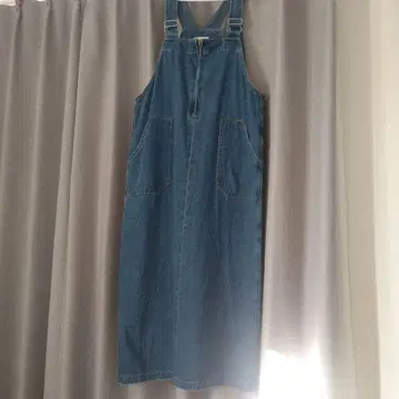 studio CLIP 데님 오버롤 스커트