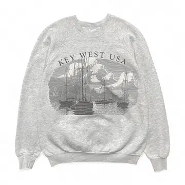 구제 의류 USA 90S 키 허리 빈티지 크루넥 맨투맨