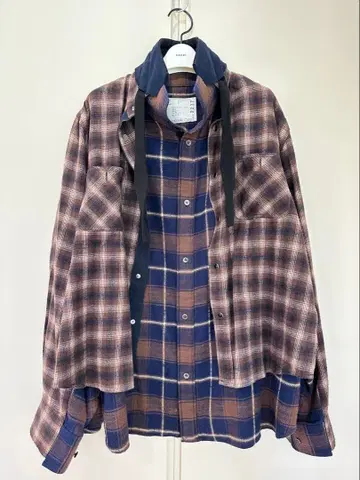 sacai 체크 셔츠 20-02237M 사이즈 2