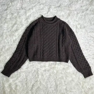 아일랜드제 핸드메이드 아란 니트 피셔맨 브라운 알파카