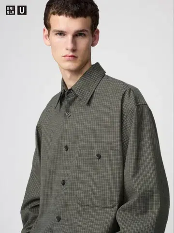 UNIQLO U 2025 가을/겨울 트윌 워크 오버 사이즈 셔츠 L