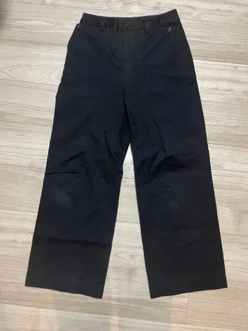 MARGARET HOWELL 블랙 와이드 팬츠 T1