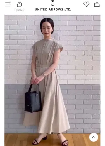 택 포함 새상품 그린 라벨 릴랙싱 플레어 원피스