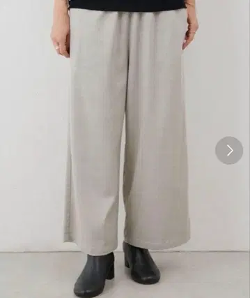 미사용 비어즐리 멀티 허리 리브 팬츠 라이트 그레이 0호