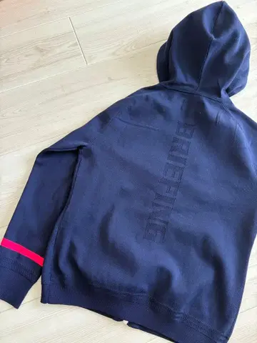 BRIEFING 네이비 풀 집업 후드 부착 여성용 M