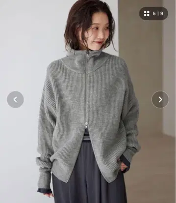 슬로프 이에나 프렌치 울 드라이버 니트