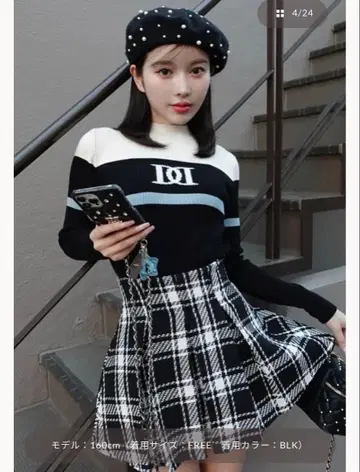 darich 컬러 라인 DD 리브 니트탑