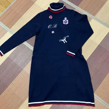 새상품급 슈퍼뷰티 네이비 터틀넥 원피스 44