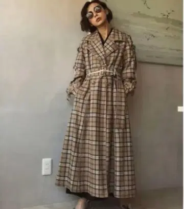 AmeriVintage PASSCODE CHECKCOAT 트렌치코트