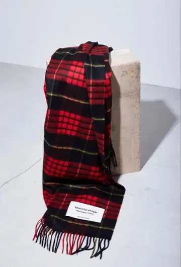 뷰티풀피플 머플러 스톨 캐시미어 체크 존스턴스