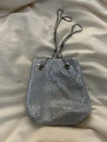 실버 비즈 장식 복조리 백